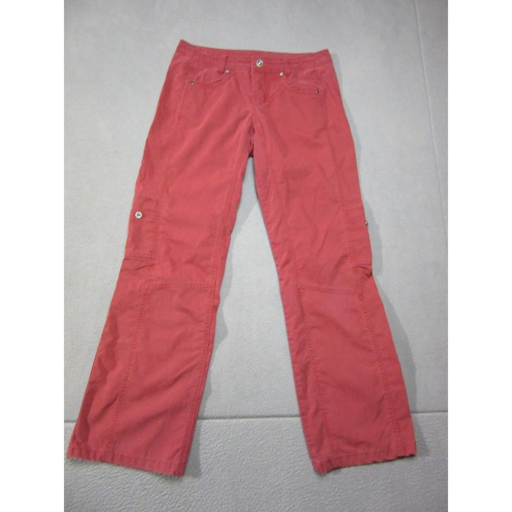 Kuhl Pants Women 6 Red Cargo Straight Leg Stretch Utility Pocket Outdoor
